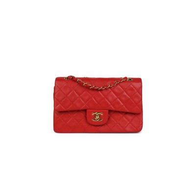 CHANEL SMALL CLASSIC DOUBLE FLAP RED 1190960 (23*15*6.5cm)
